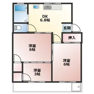 佃マンションB【22号室】の間取り