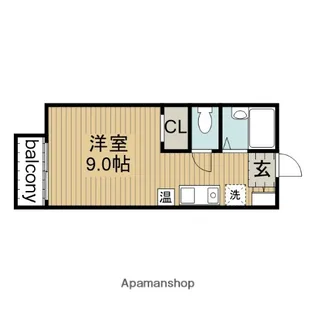サンリバー宮前【1階】の間取り