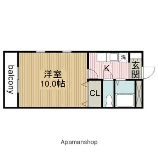 オアシス二本木【2階】の間取り