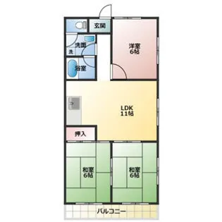 スカイコート鈴木【3階】の間取り