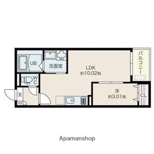 Jack meijihommachiⅠ【2階】の間取り