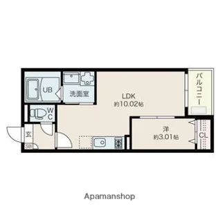 Jack meijihommachiⅠ【3階】の間取り