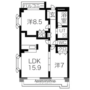 ロイヤルスクエア【3階】の間取り