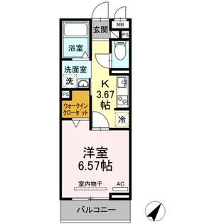 シェノン二本木新町【3階】の間取り