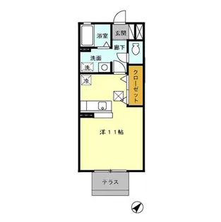 ルミエール【1階】の間取り