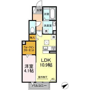 ヴィラ・クオーレⅡ A棟【1階】の間取り