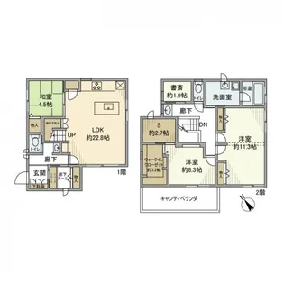 愛知県岡崎市大和町【一戸建】の間取り