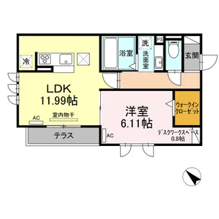 シティシャルム【1階】の間取り