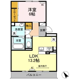 セジュール大山【3階】の間取り
