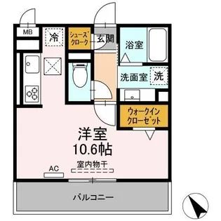 Dースクエア寄住【103号室】の間取り