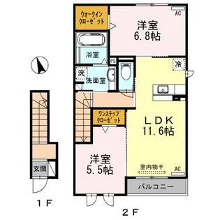 メゾンMINAMI【2階】の間取り