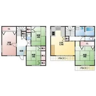 愛知県安城市新田町小山西【一戸建】の間取り