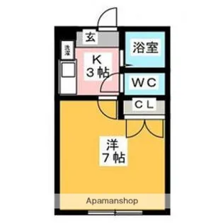 西岡崎フロイデ【210号室】の間取り