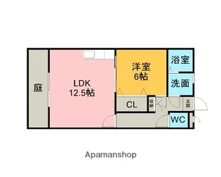 ベルセジュール A【106号室】の間取り