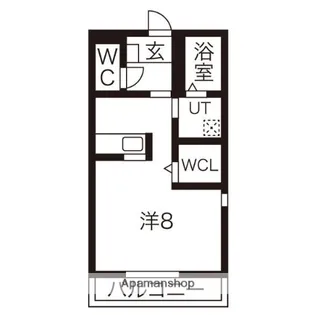 ジュネス八ツ面D棟【1階】の間取り