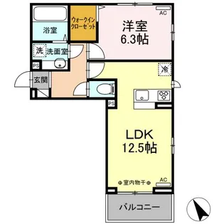 ヒュッゲ大山【2階】の間取り