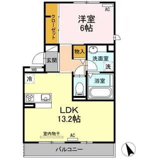 シエル ブルー【3階】の間取り