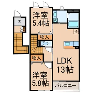 アドレシア【201号室号室】の間取り