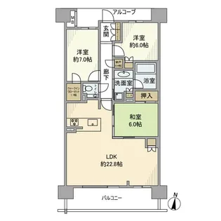 セントラルガーデンレジテンス岡崎【9階】の間取り