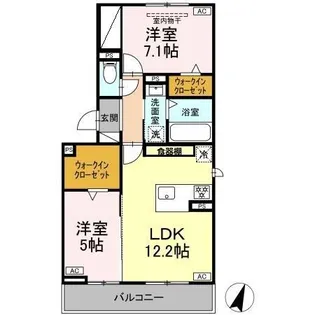 D-avance二本木新町【2階】の間取り
