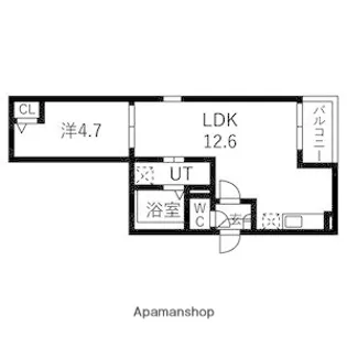 JACK SUMIYOSHI【Ⅰ 301号室】の間取り