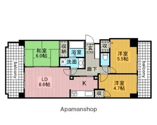 コープ野村新安城南壱番館【211号室】の間取り