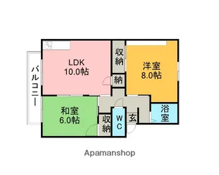 パークハイツ都A・B【A203号室】の間取り
