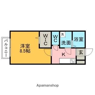 セレッソ住吉Ⅱ【102号室】の間取り