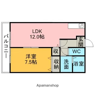 ベルドミール望【102号室】の間取り
