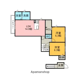 パールフォレスト【203号室】の間取り