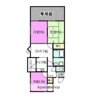 ルートカメリア【201号室】の間取り
