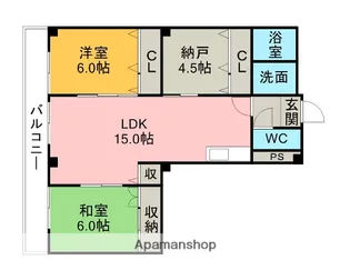 中村ビル【307号室】の間取り