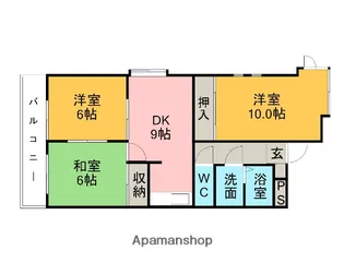 ペイサージュ28 A【305号室】の間取り