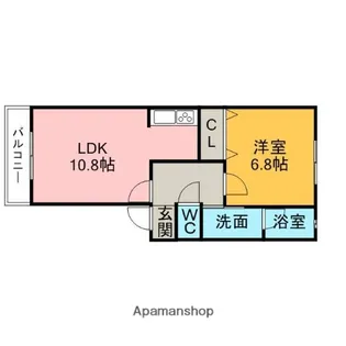 エステート高浜【102号室】の間取り