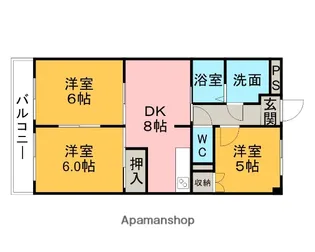 エステートKATO2【201号室】の間取り
