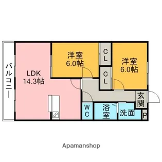 GRAND TO YOU【310号室】の間取り