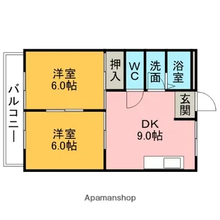 グリーンヒルズ【202号室】の間取り