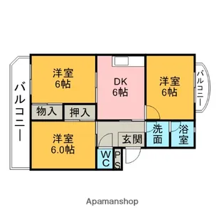 グランメール幸【202号室】の間取り