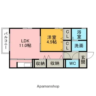 ボヌールⅡ【2階】の間取り
