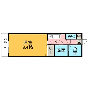 アンプルール ブワ エトワル【2階】の間取り