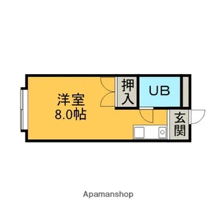 コーポリバー【203号室】の間取り