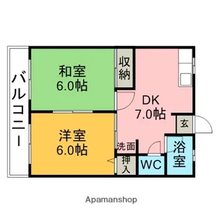 シャトレ【B102号室】の間取り