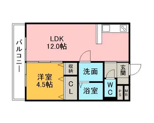 ジーンズコート【1階】の間取り