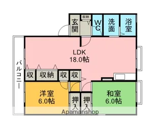 セジュール幹【2階】の間取り