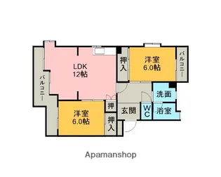 エステートタカマツ【101号室】の間取り