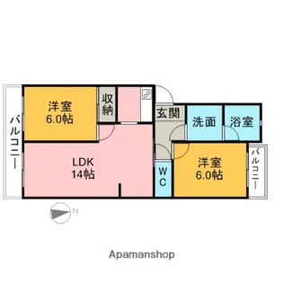 ルミエールKATO【203号室】の間取り