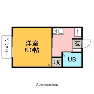 ハーモニータウンA【102号室】の間取り