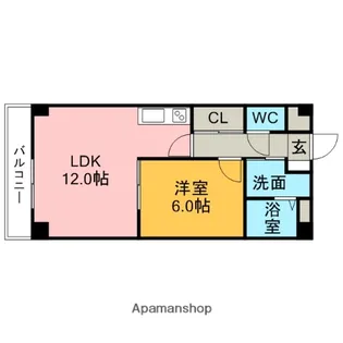 セレッソK【103号室】の間取り