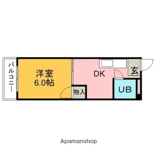 ビラ三秀中山【402号室】の間取り