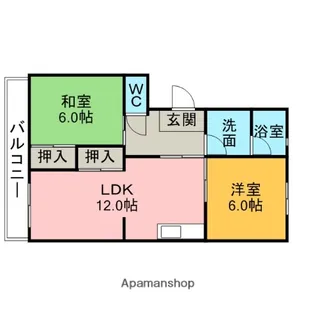 パレスサンライト【106号室】の間取り